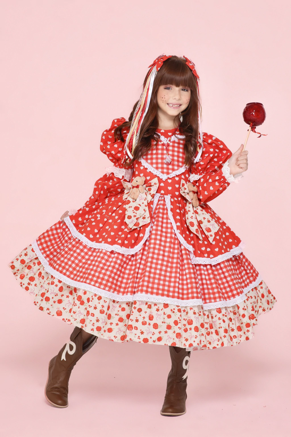 Vestido Junino Maçã do Amor Clássico - Luxo