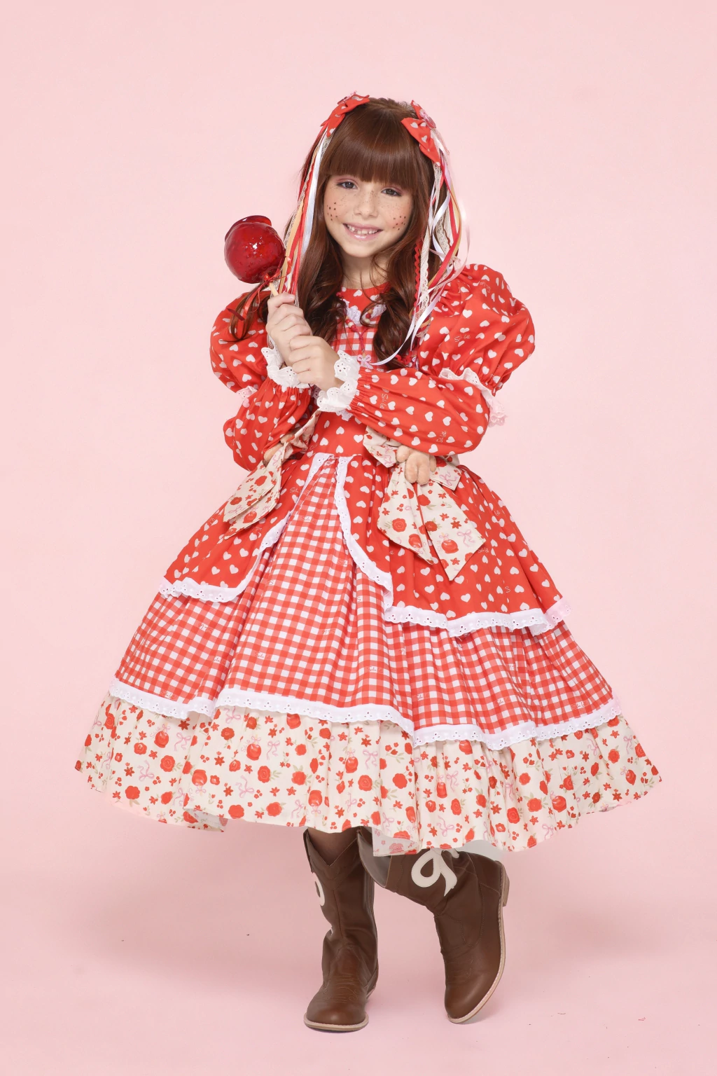 Vestido Junino Maçã do Amor Clássico - Luxo
