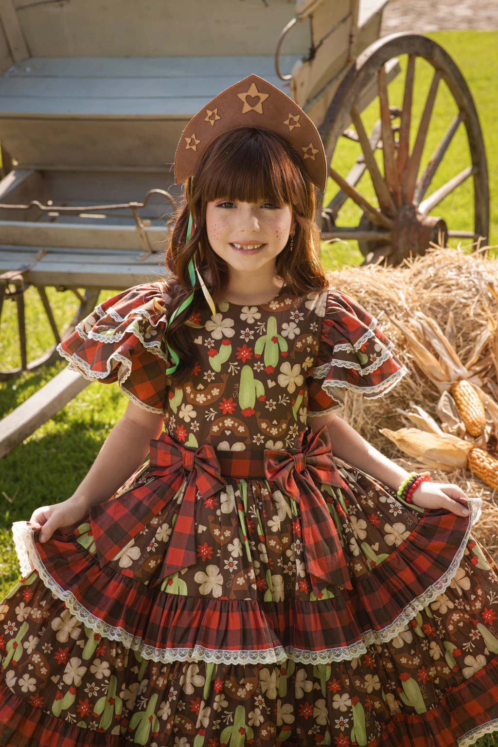 Vestido Junino Maria Bonita Encantada - Cangaceira Luxo