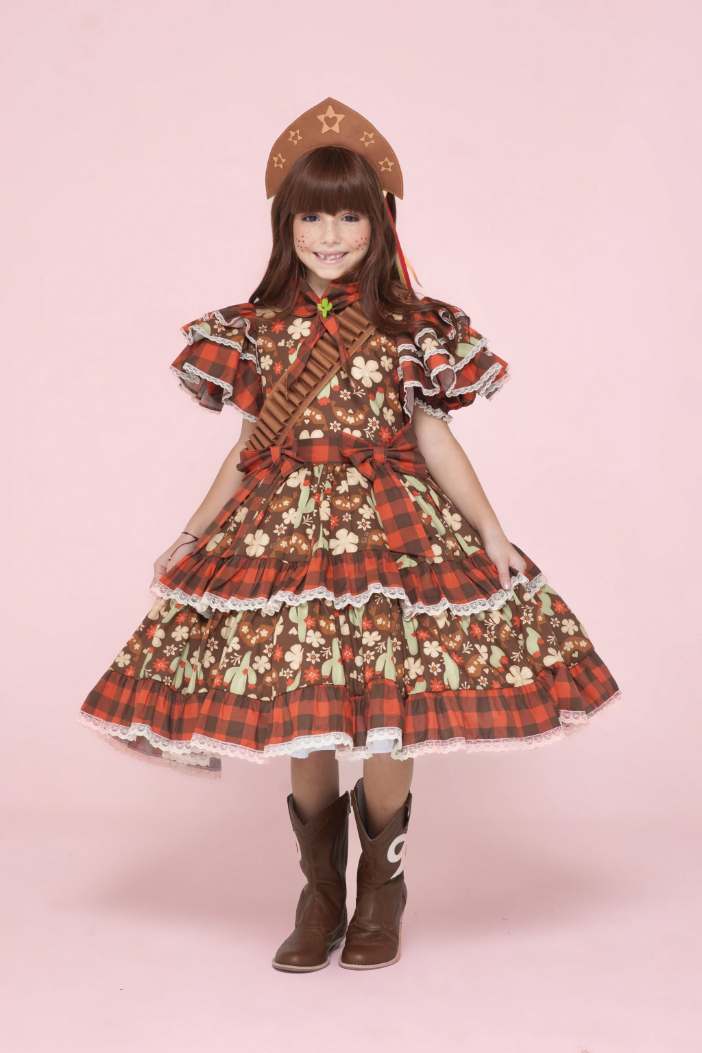 Vestido Junino Maria Bonita Encantada - Cangaceira Luxo