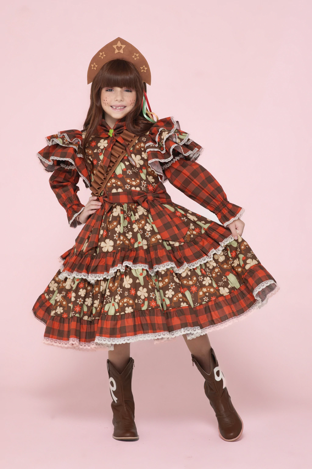 Vestido Junino Maria Bonita Encantada - Cangaceira Luxo