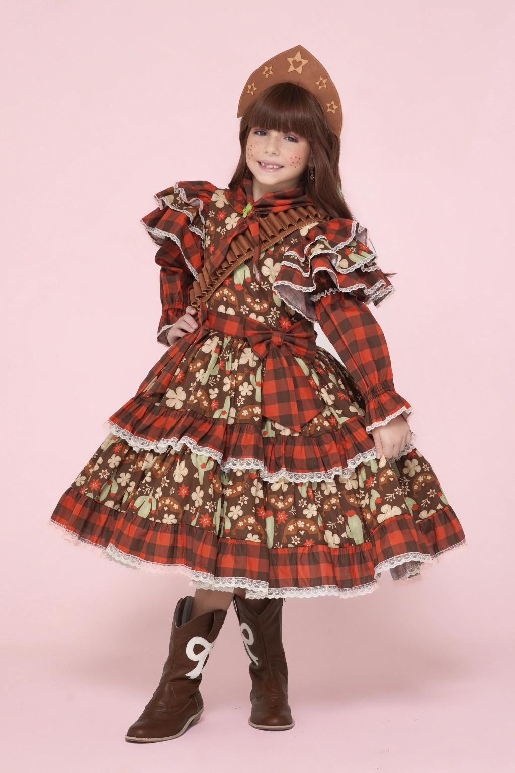 Vestido Junino Maria Bonita Encantada - Cangaceira Luxo