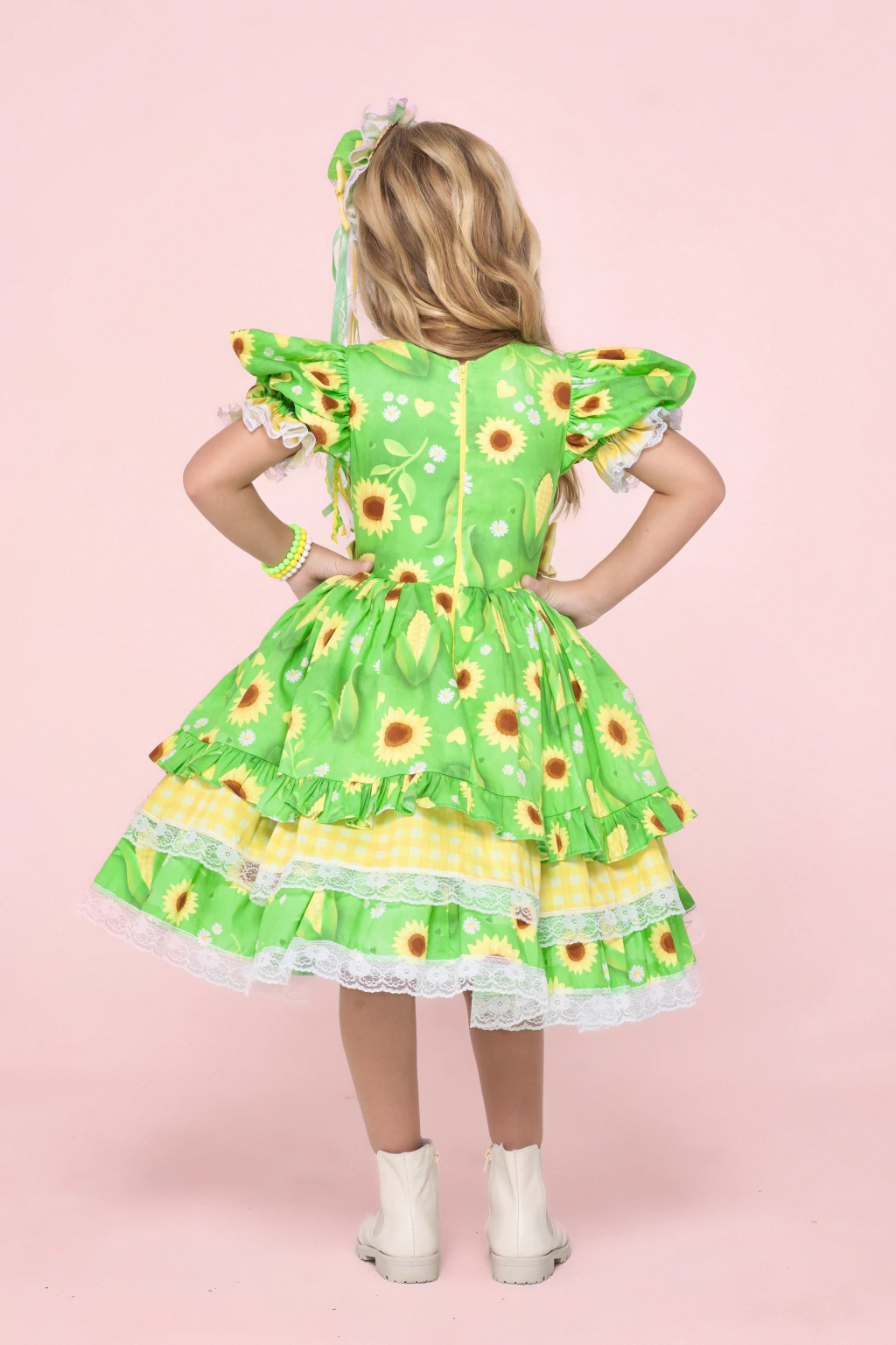 Vestido Junino Rainha do Milho (Brasil Copa do Mundo) - Luxo
