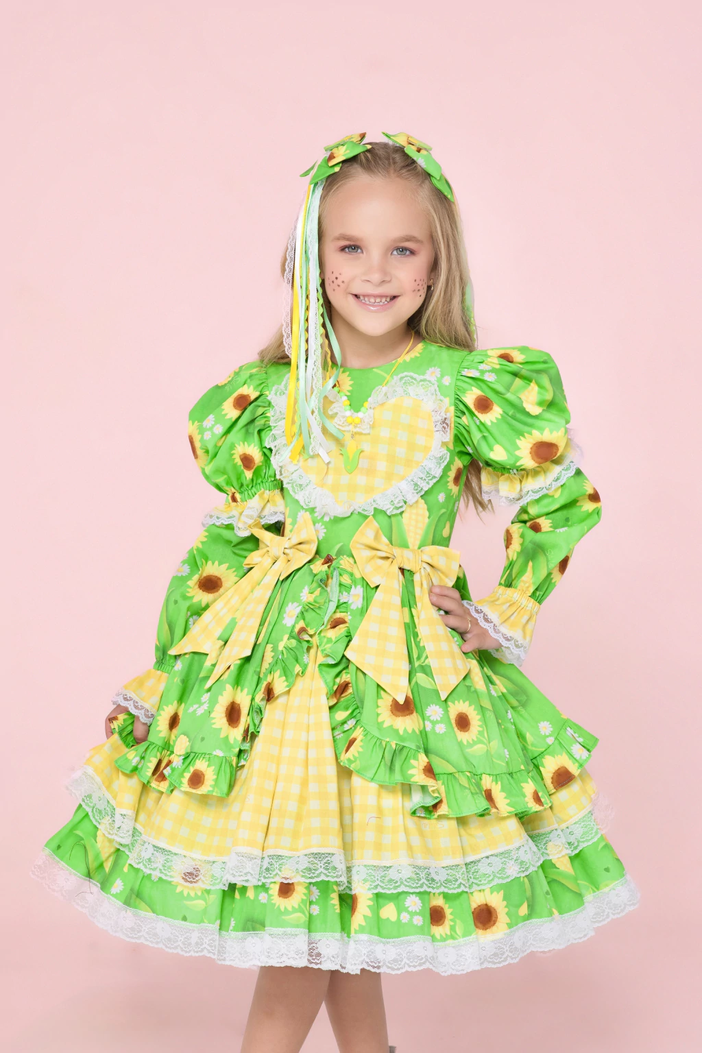 Vestido Junino Rainha do Milho (Brasil Copa do Mundo) - Luxo