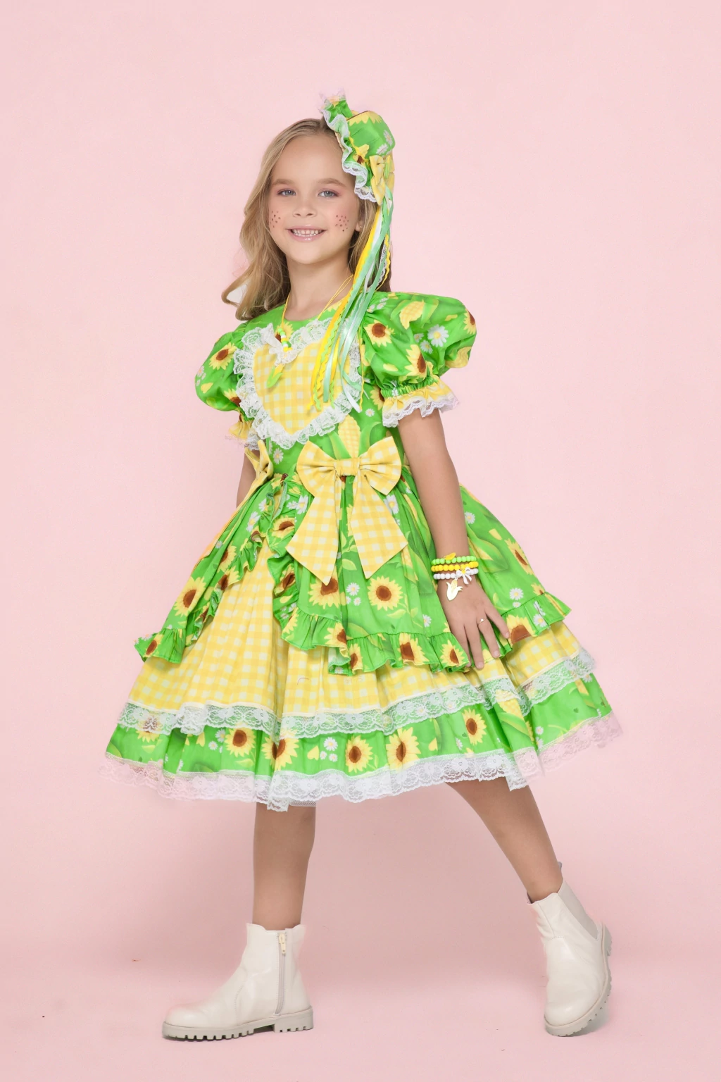 Vestido Junino Rainha do Milho (Brasil Copa do Mundo) - Luxo
