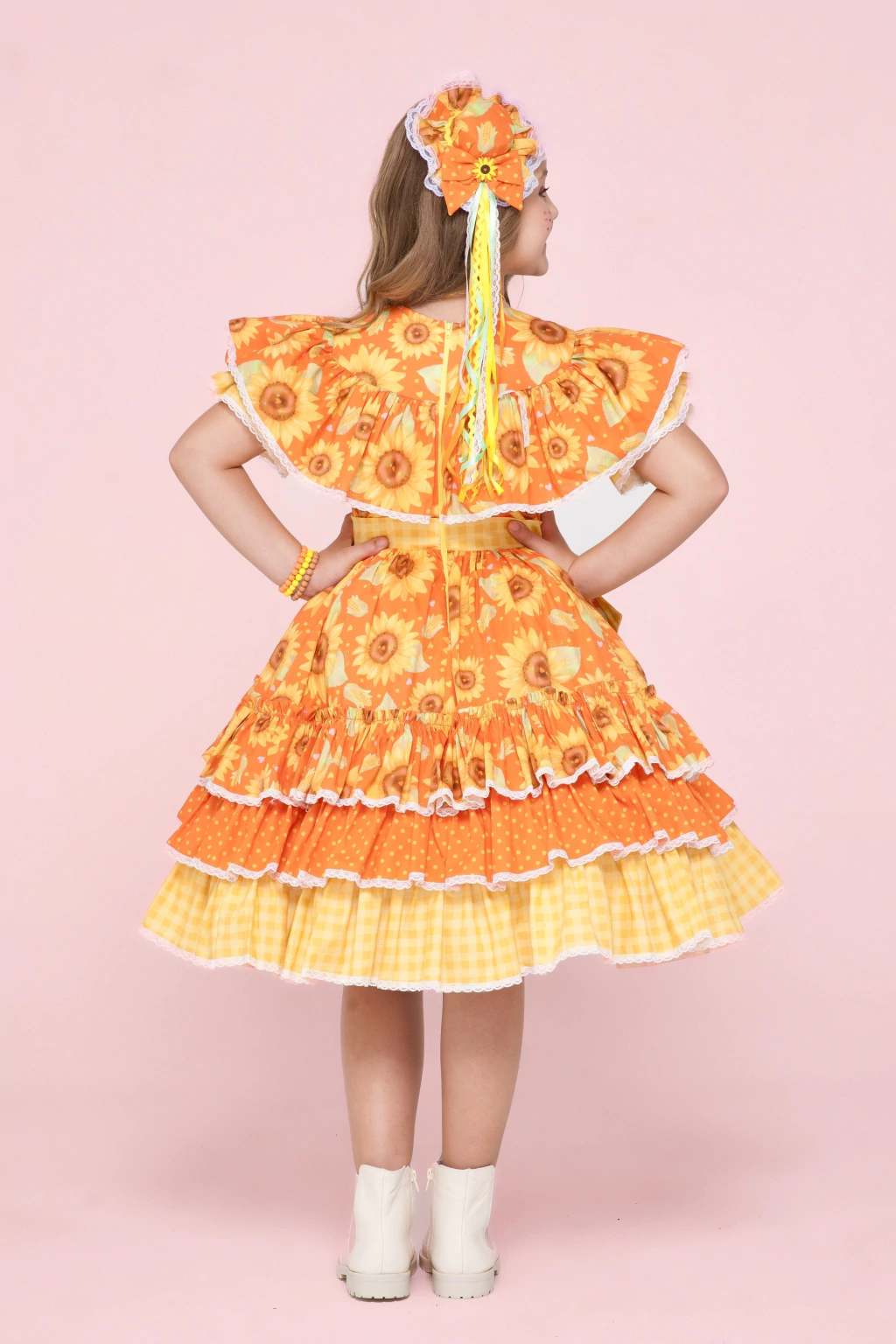 Vestido Junino Rainha dos Girassóis - Luxo