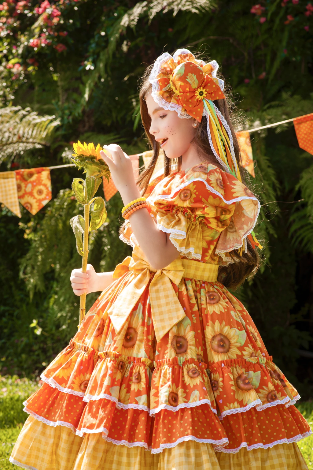 Vestido Junino Rainha dos Girassóis - Luxo