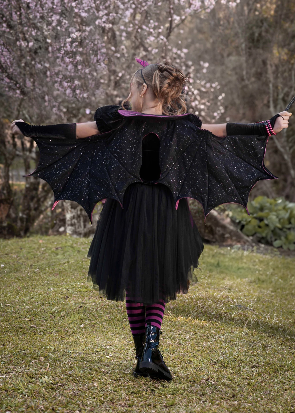 Vestido Morcega Vampira - Fantasia Halloween