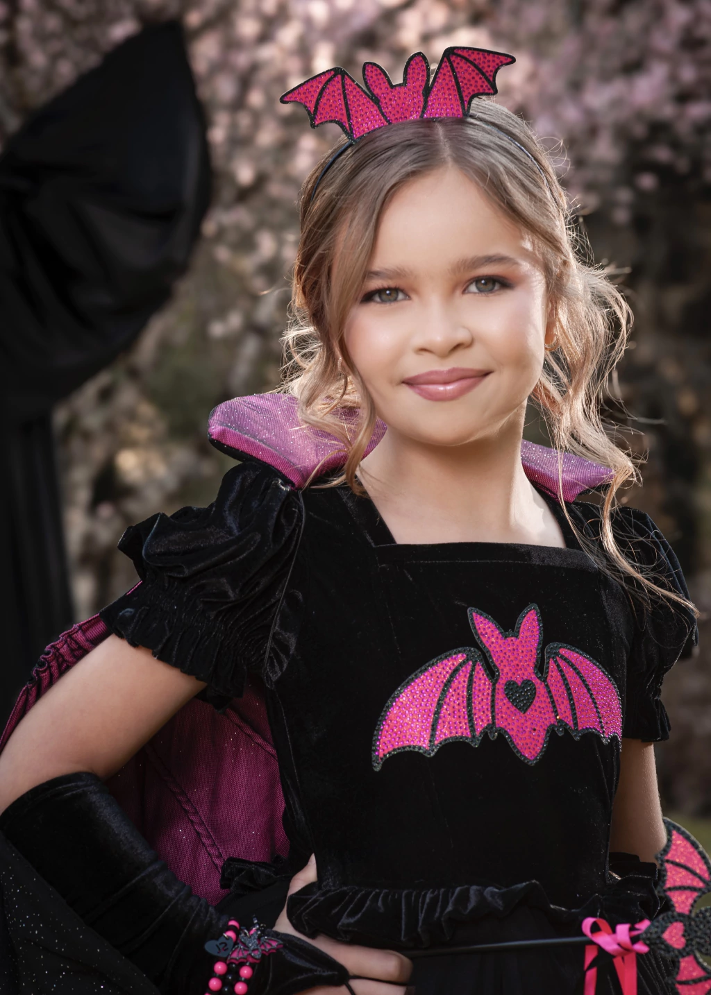 Vestido Morcega Vampira - Fantasia Halloween