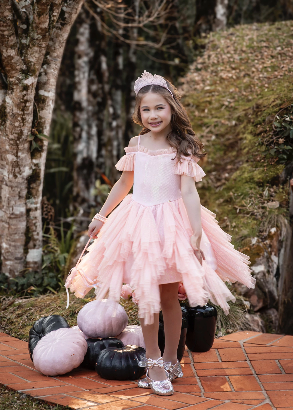 Vestido Princesa Brilhante Rosa