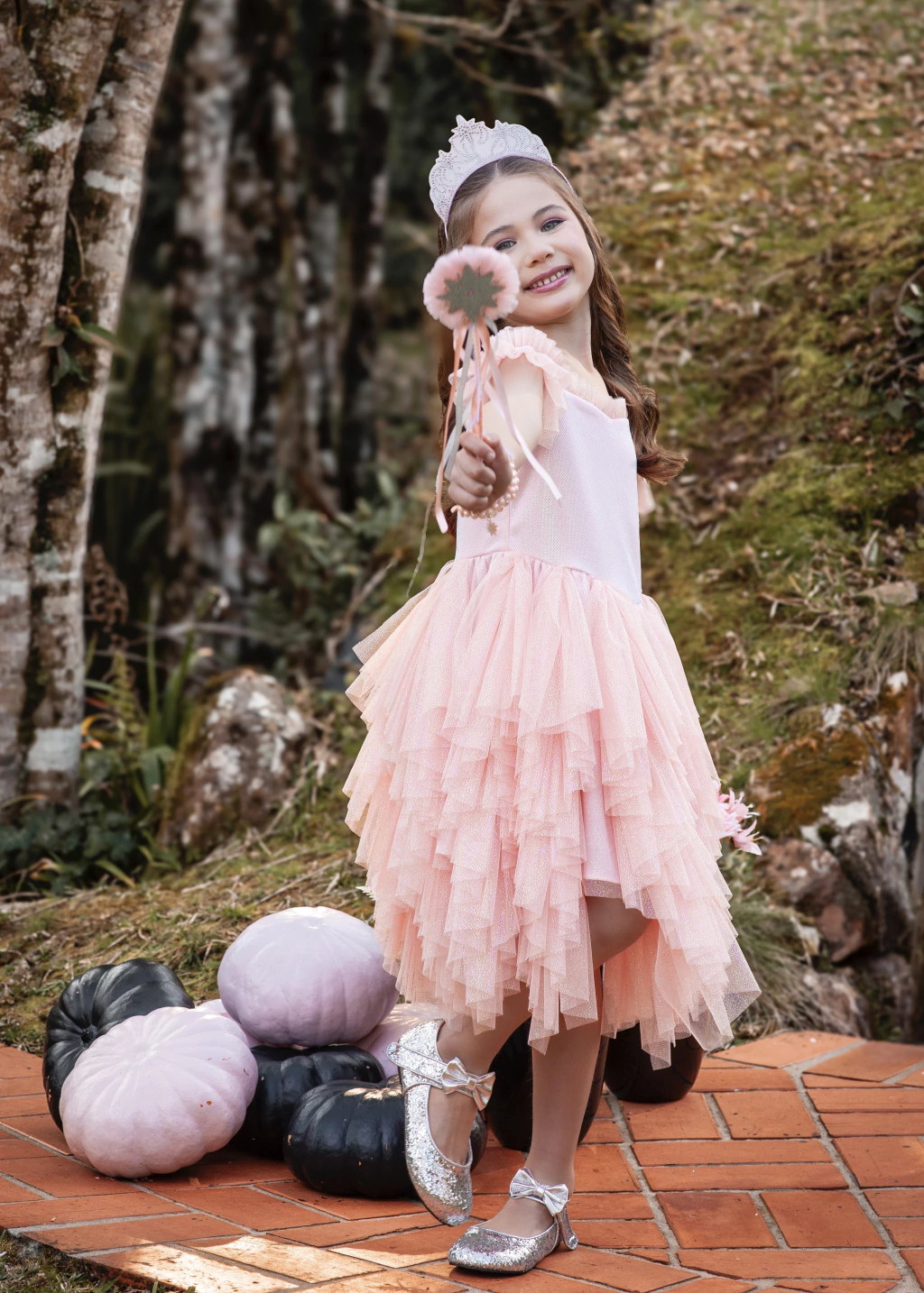 Vestido Princesa Brilhante Rosa