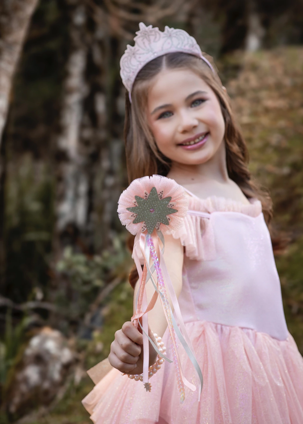 Vestido Princesa Brilhante Rosa