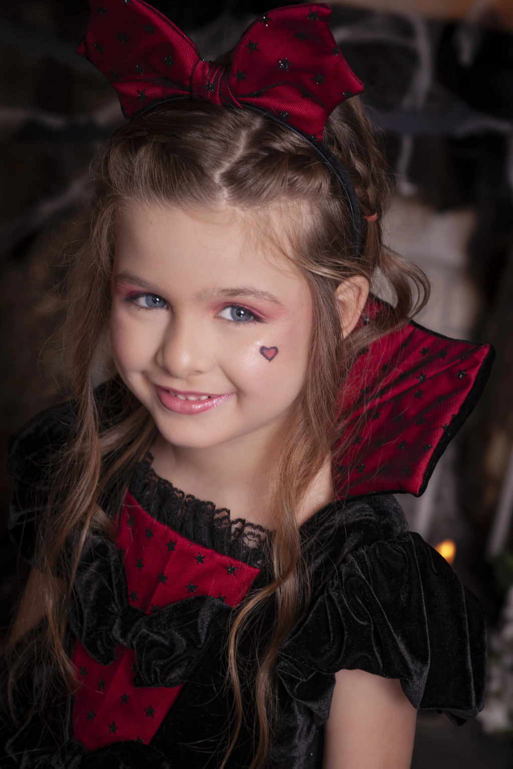 Vestido Vampira Luxo (com asas) - Fantasia Halloween