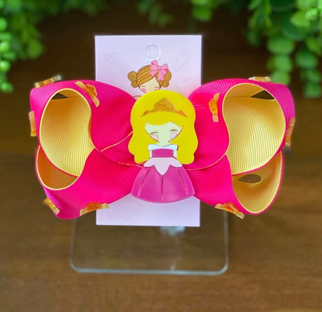 Laço Princesa Rosa Encantada