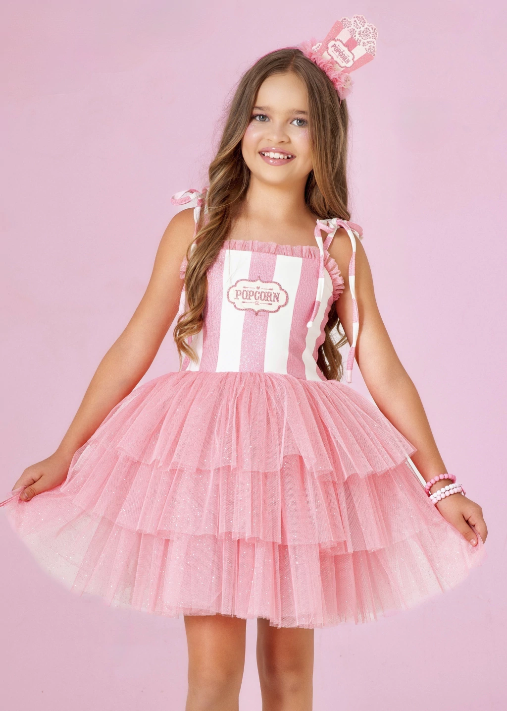 Fantasia Pipoquinha Doce Brilhante (vestido)