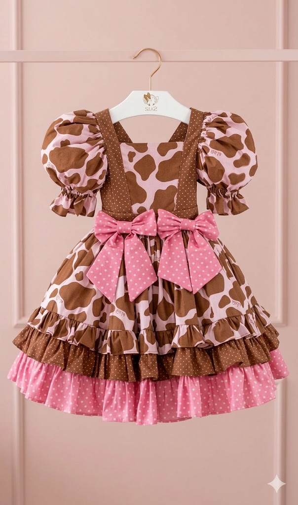 Vestido de Festa Junina – Vaquinha Rosa Chic