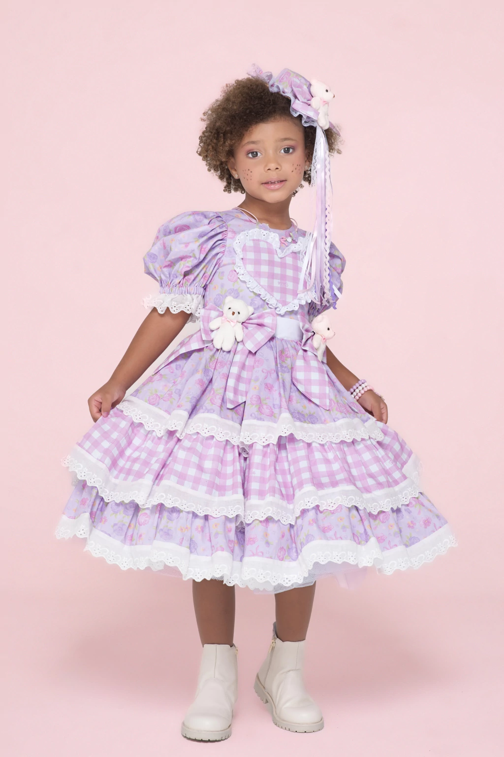 Vestido Junino Boneca Fofura do Arraiá - Luxo
