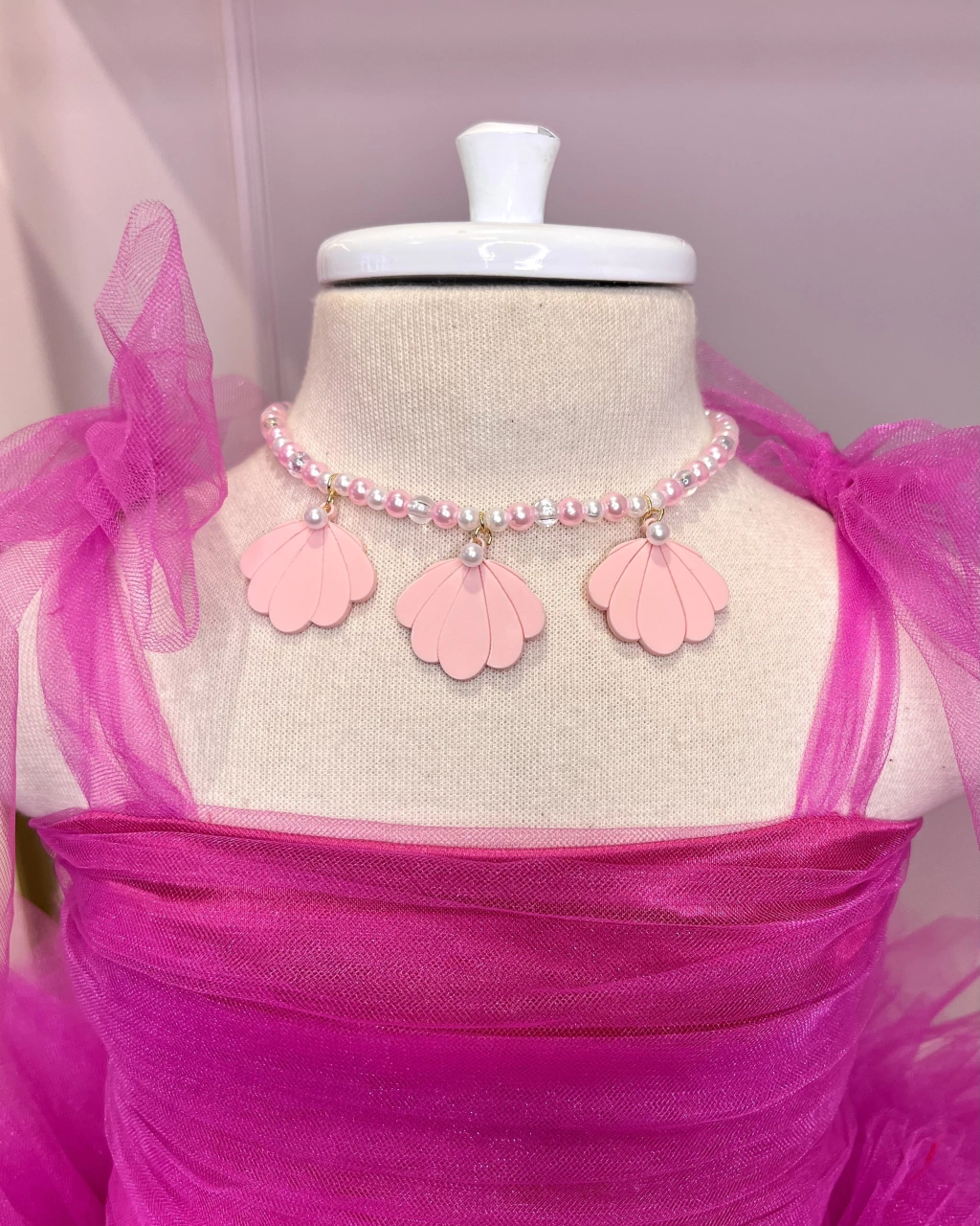 Colar Conchas Rosa