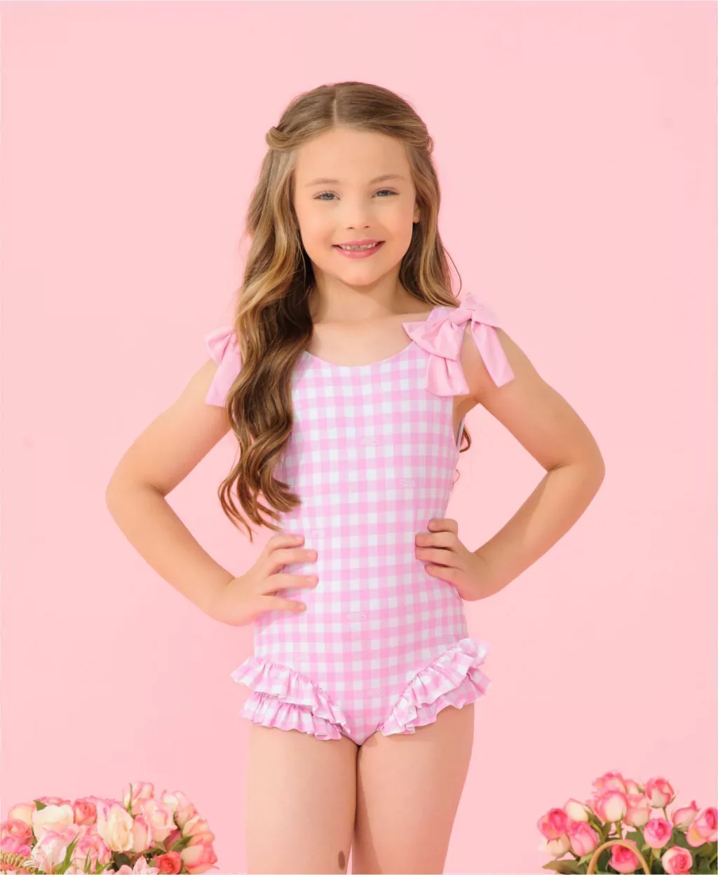 Maiô Xadrez Pink