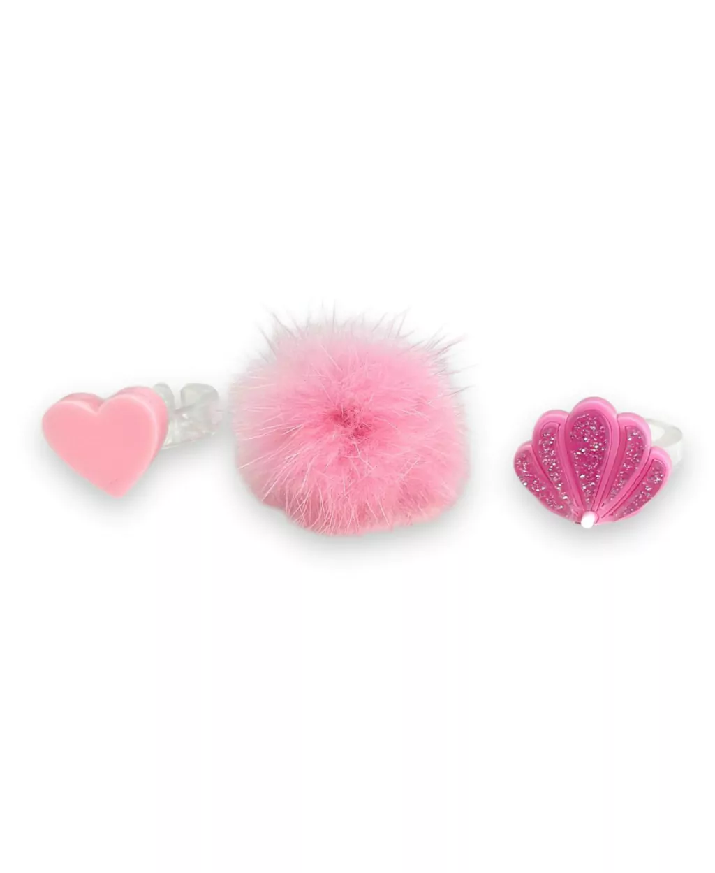 Kit Anéis Conchas Rosa