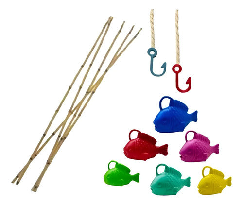 10 Peixes c/ Vara Pescaria Jogos Festa Junina