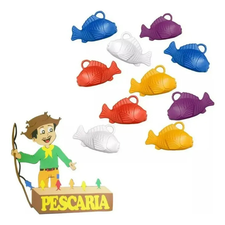 Kit 20 Peixes Pescaria Festa Junina Plástico