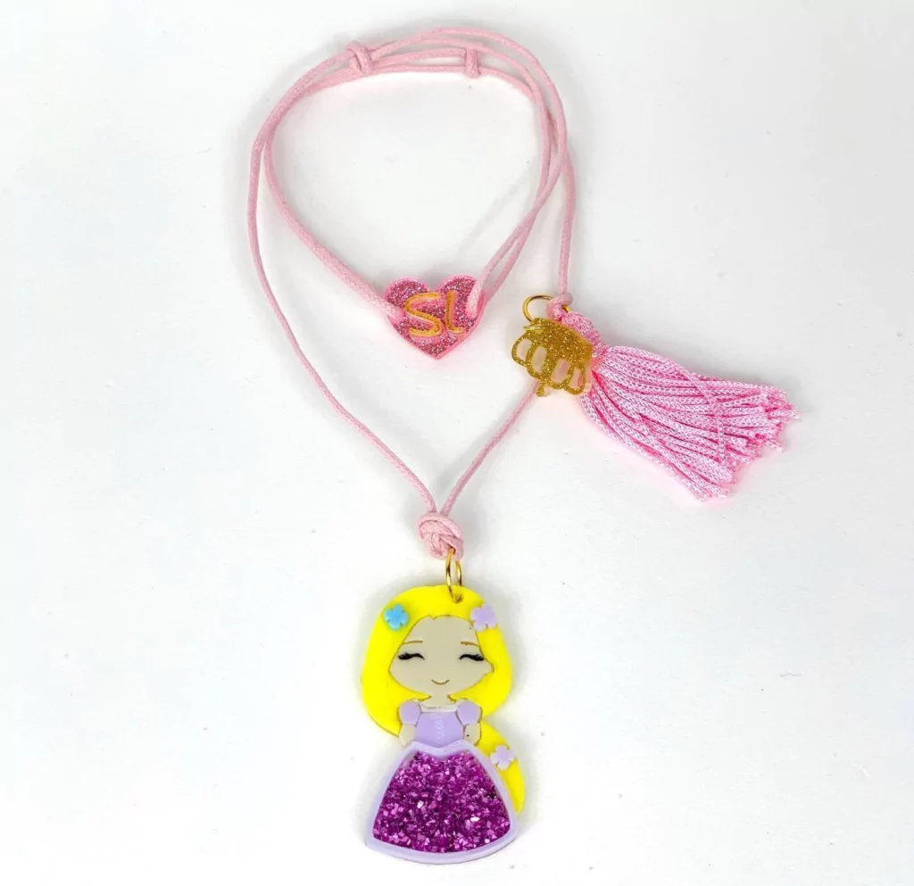 Colar Princesa Trança Dourada