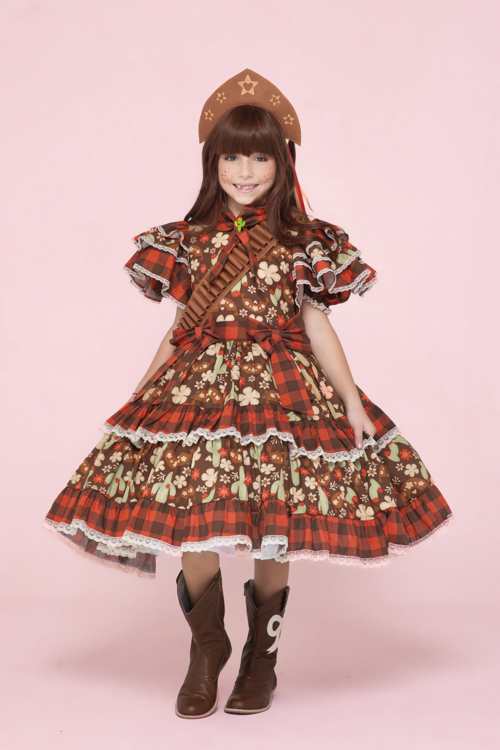Vestido Junino Maria Bonita Encantada - Cangaceira Luxo