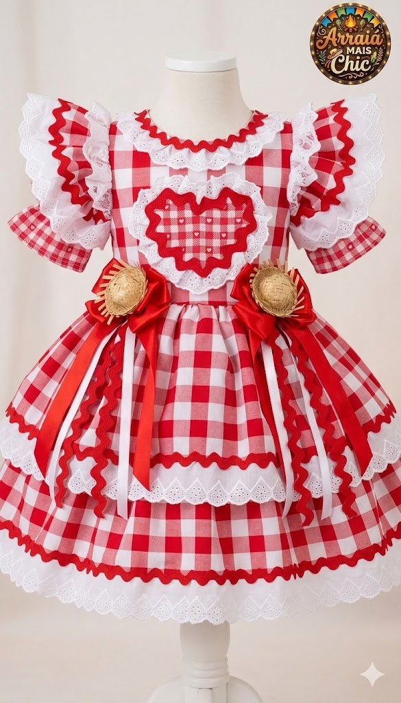 Vestido de Festa Junina – Doce Paixão Vermelha