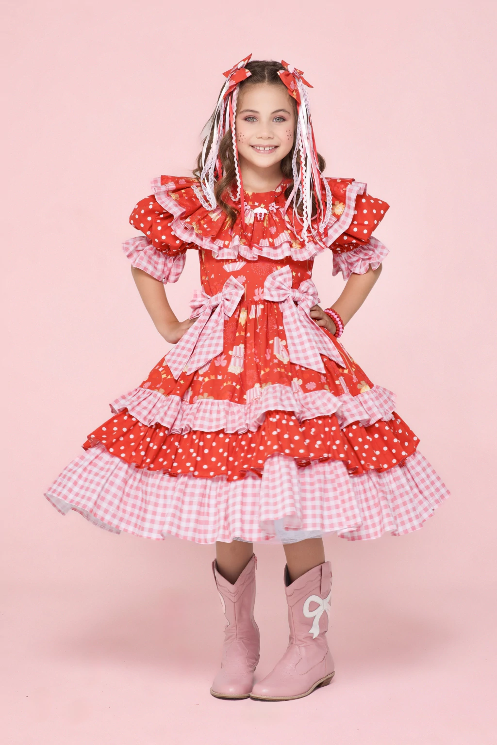 Vestido Junino Pipoquinha da Quermesse - Luxo